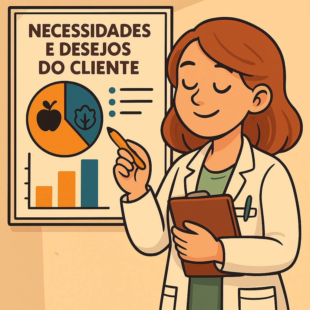 publico-alvo-para-profissionais-liberais-nutricionista-analisando-dados-de-necessidades-e-desejos-do-cliente